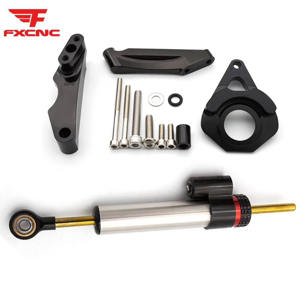 Steering Damper Stabilizer Kit Cnc - Voor Suzuki GSXR600 750 K4 2001-2005