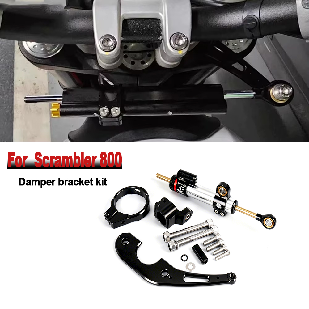 Steering Damper Stabilizer Kit Cnc - Voor Ducati Scrambler 800 Scrambler800 Nieuwe