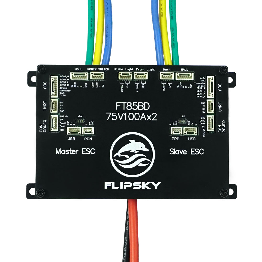72V 45A Dual Controller - Flipsky FT85BD100A Dubbele ESC 85V 100A