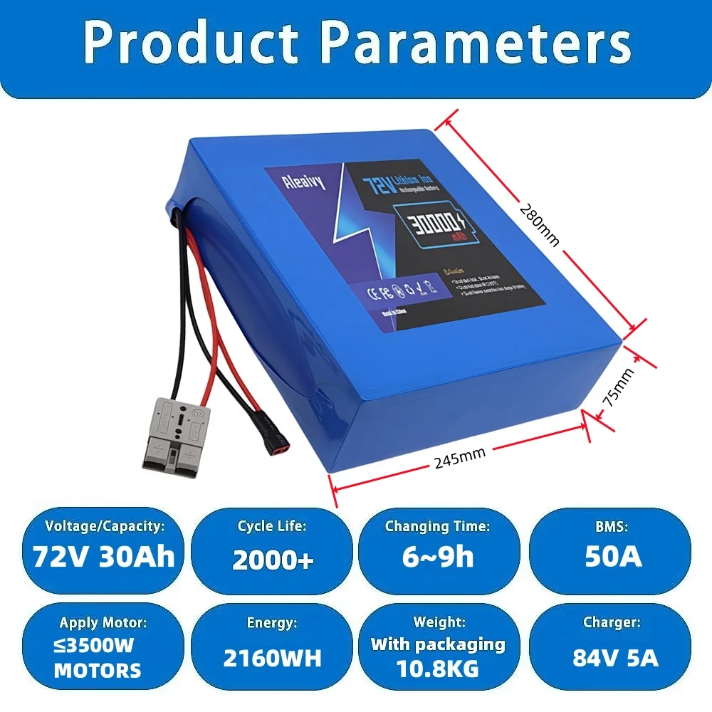 72V Batterij 20S4P 20AH 20S6P  - 72V 30Ah Lifepo4 Battery Pack recensie en prijs